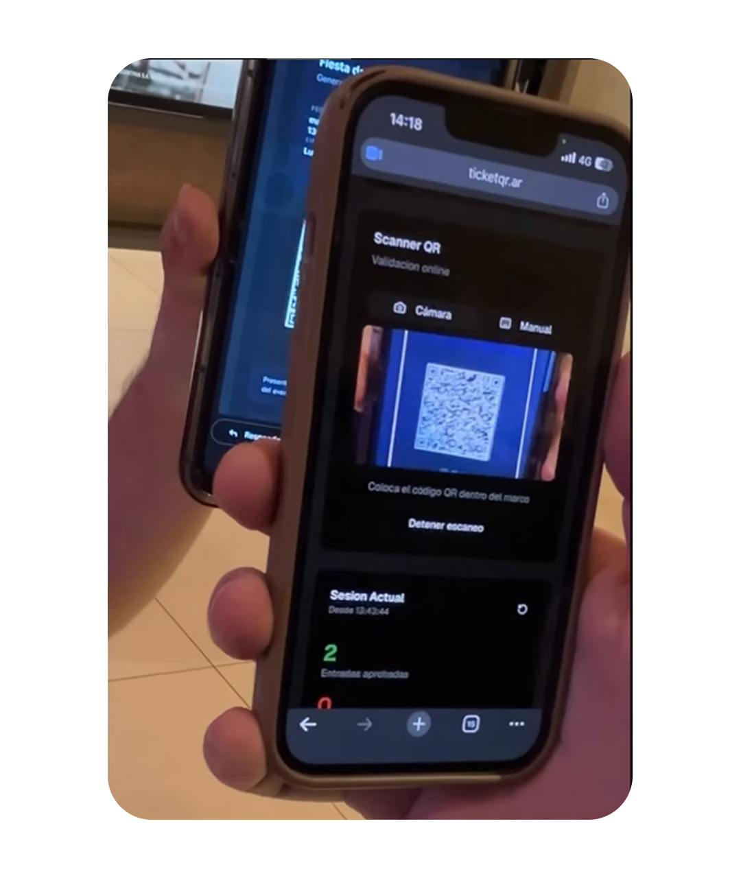 Captura: Escaneá en la puerta